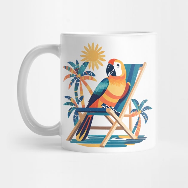 Parrot on vacation by Midcenturydave